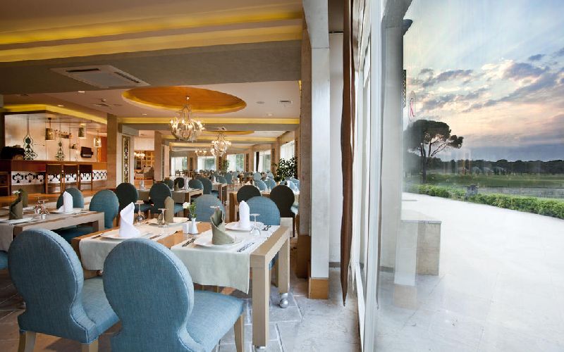 kaya belek golf resort restaurant view