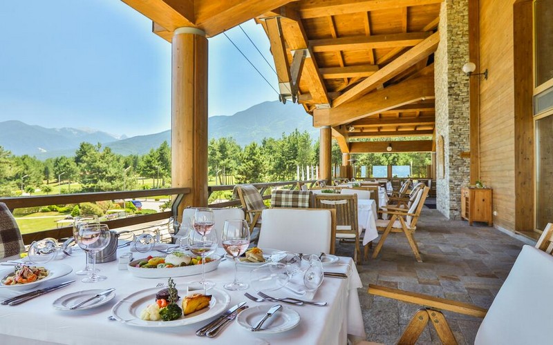 Pirin Golf & Country Club terrace morning