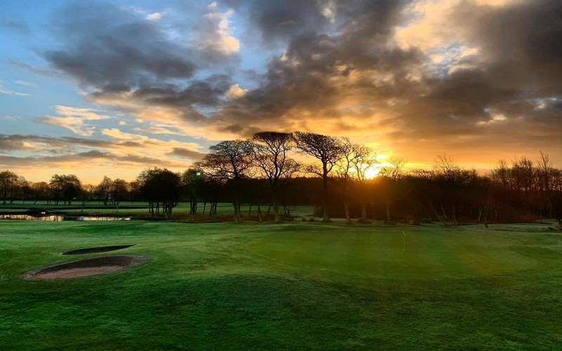 formby hall golf course sunset